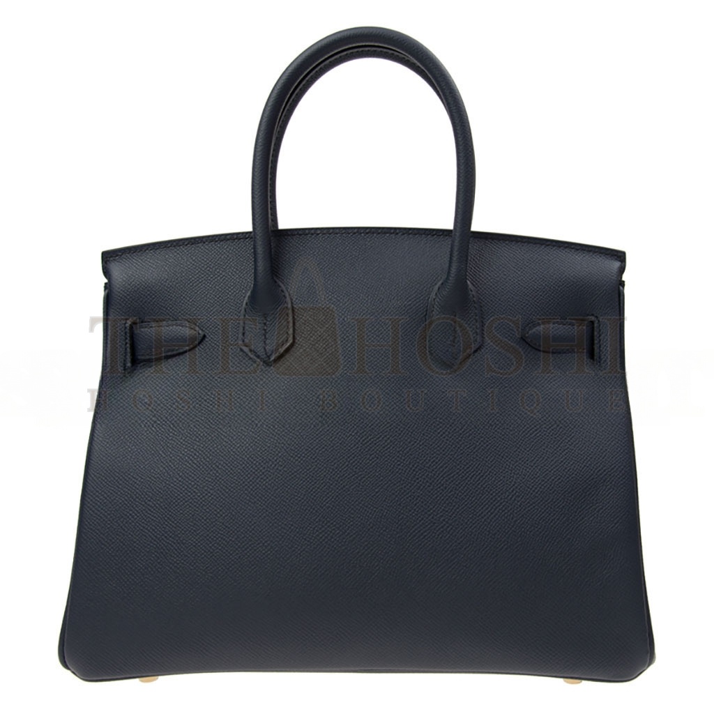 H**me5 BIRKIN 35 EPSOM DARK BLUE LINING WITH RED GOLD BUCKLE BK3075EPGP (35*28*18cm) Master Quality